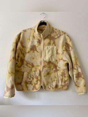 TOAD&CO Sespe Sherpa Zip Jacket Cream & Brown Small